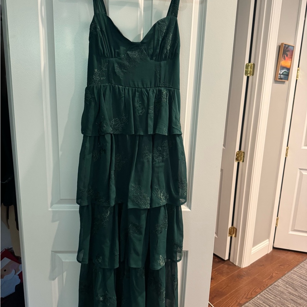 Altar’d State Green Tiered Dress size S